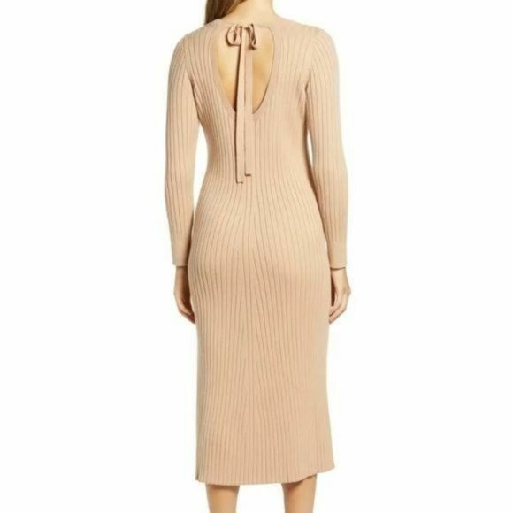 NWT WAYF Dede Collection Ribbed Midi Sweater Dress M - Picture 3 of 11